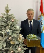 Поздравление временно исполняющего полномочия Главы г.о. Октябрьск В. В. Ревина с Новым годом и Рождеством