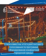 Стали известны итоги рейтингового голосования по программе «Формирование комфортной городской среды»